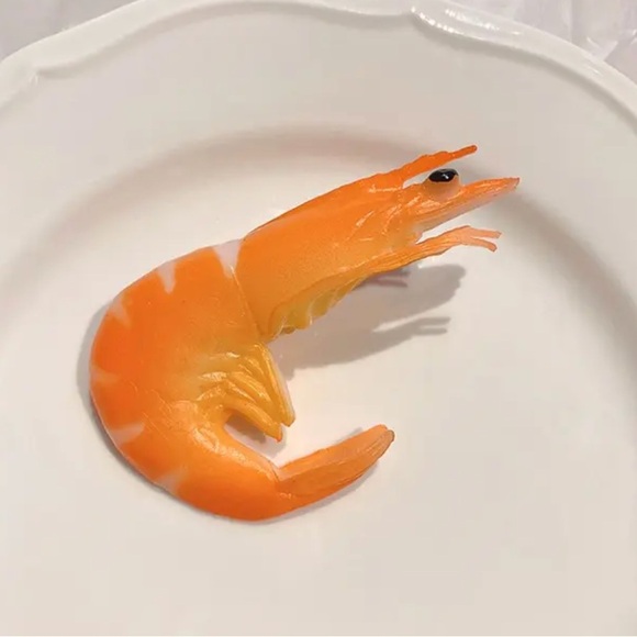 Little shrimp, rubber hair clip KAWAII - Picture 2 of 3